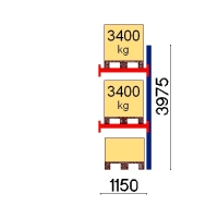 Pallställ följesektion 3975x1150 3400kg/3 pallar