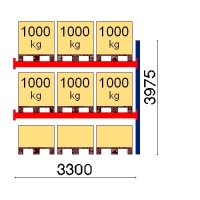 Kaubaaluse riiuli lisaosa 3975x3300 1000kg/alus,9 alust