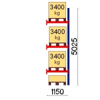 Kaubaaluse riiul lisaosa 5025x1150 3400kg/alus,4 alust