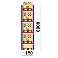 Starter bay 6000x1150 3400kg/pallet,5 FIN pallets