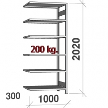 Laoriiul lisaosa 2020x1000x300 200kg/riiuliplaat,6 plaati Kasten kasutatud