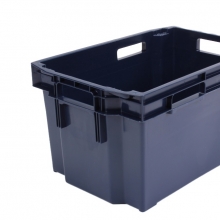 Plastic storage box 600x400x300mm, Black