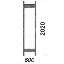 Side frame 2020x600 ZN Kasten, used