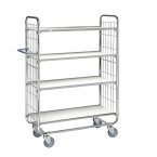 Hyllyvaunu 1195x470x1590 4:llä säädettävällä tasolla, 250 kg