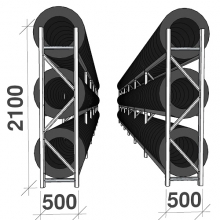 Rehviriiul 40-jalasesse konteinerisse 288 rehvi/2x11950 mm