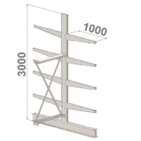 Grenställ följesektion 3000x1500x2x1000,8 x arm