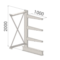 Ulokehylly jatko-osa 2000x1500x1000,4 tasoa