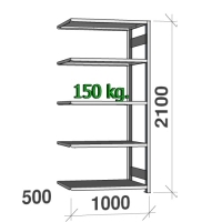 Laoriiul lisaosa 2100x1000x500 150kg/riiuliplaat,5 plaati