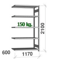 Laoriiul lisaosa 2100x1170x600 150kg/riiuliplaat,5 plaati