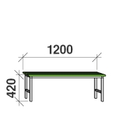 Istepink metallist kattega 1200x290x420