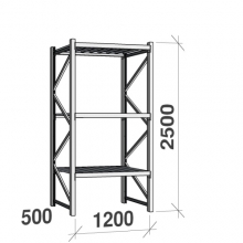 Maxi starter bay 2500x1200x500 600kg/level,3 levels with steel decks