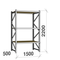 Starter bay 2200x1500x500 600kg/level,3 levels with chipboard