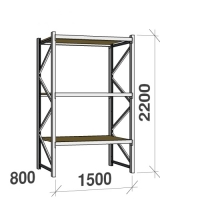 Starter bay 2200x1500x800 600kg/level,3 levels with chipboard