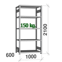 Starter bay 2100x1000x600 150kg/shelf,5 shelves