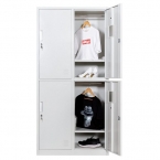 Metallist riidekapp poolkõrge 4-uksega 1820x800x500 RAL7035 CLICK