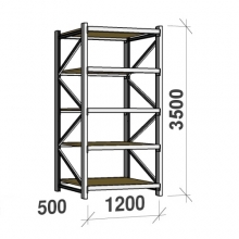 Starter bay 3500x1200x500 600kg/level,5 levels with chipboard MAXI