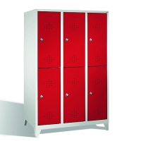 2-tier locker, 6 doors, 1850x1200x500 mm