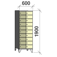 Sektsioonkapp, 20 ust, 1900x600x545 mm