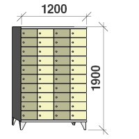 10-tier locker, 40 doors, 1900x1200x545 mm