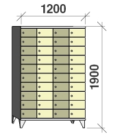 Lokerokaappi 40:lla ovella 1900x1200x545