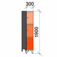 Sektsioonkapp, 3 ust, 1900x300x545 mm