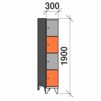 Sektsioonkapp, 4 ust, 1900x300x545 mm