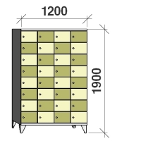 8-tier locker, 32 doors, 1900x1200x545 mm