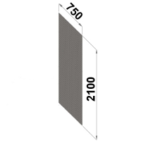 Perf.back sheet metal 2100x750 zn