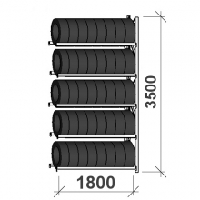 Add On Bay 3500x1800x500, 5 levels Tyre Rack MAXI