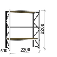 Starter bay 2200x2300x500 350kg/level,3 levels with chipboard