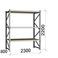 Starter bay 2200x2300x800 350kg/level,3 levels with chipboard