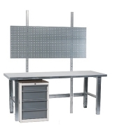 Workstation 2000x800 with steel top
