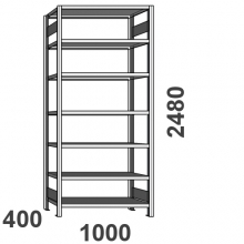 Laoriiul põhiosa 2480x1000x400 150kg/riiuliplaat,7 plaati ZN Kasten kasutatud