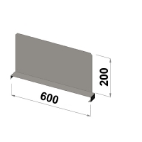 Hyllavdelare 600x200 zn