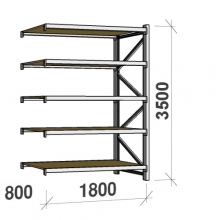 Extension bay 3500x1800x800 480kg/level,5 levels with chipboard MAXI