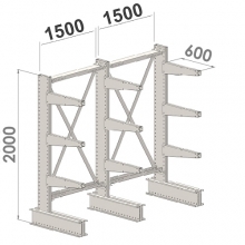 Konsoolriiul 2000Hx3000Lx600S, jalg + 3 korrust