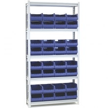 Boltless Shelving 1982x1000x300 with 32 Bins 300x230x150 PPS