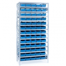 Box shelf 2100x1000x500, 65 boxes 500x180x95