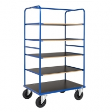 Shelf trolley 5 shelves 1000x700x1800mm, 500kg