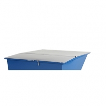 Flat lid for tipping container 900 l, grey