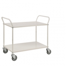 Shelf trolley 900x540 mm, 2 shelves white 250 kg.