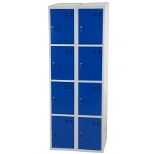 Storage locker, blue/grey 8 compartments  1920x700x550