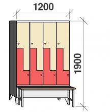 Z-kapp 1900x1200x845, 8 ust, pingiga